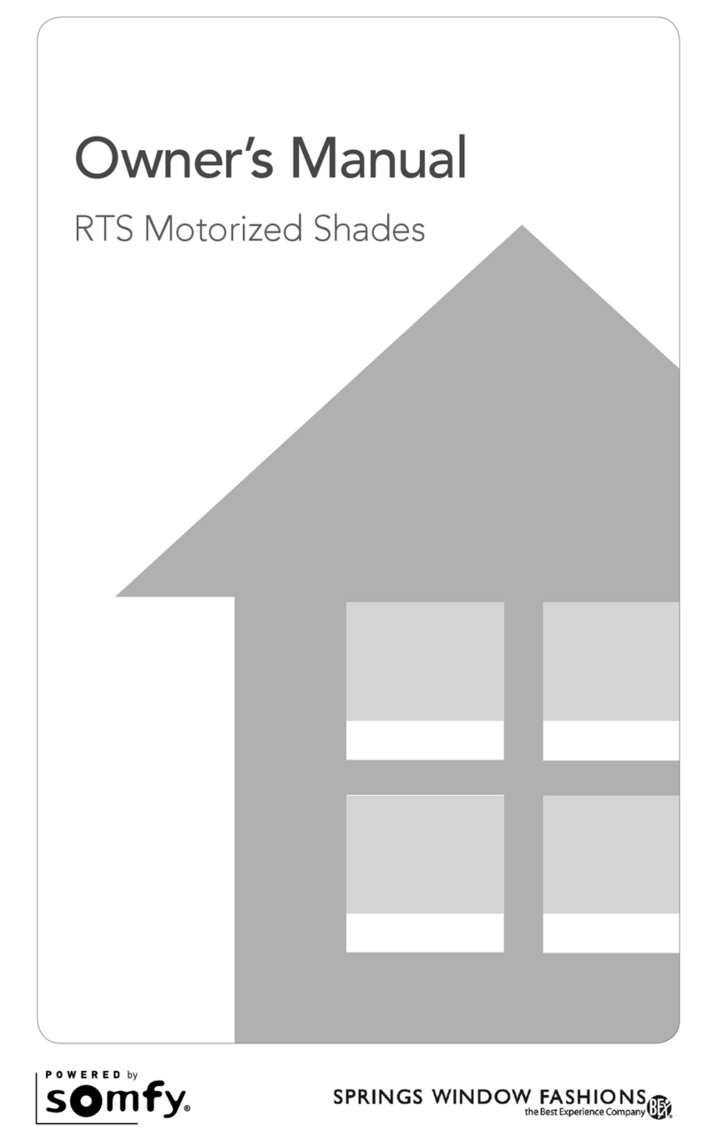Springs Window Fashions RTS Motorized Shade owner's manual Springs Window Fashions RTS Motorized Shade owner's manual
