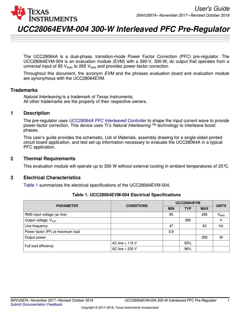 Texas Instruments UCC28064EVM-004 User manual