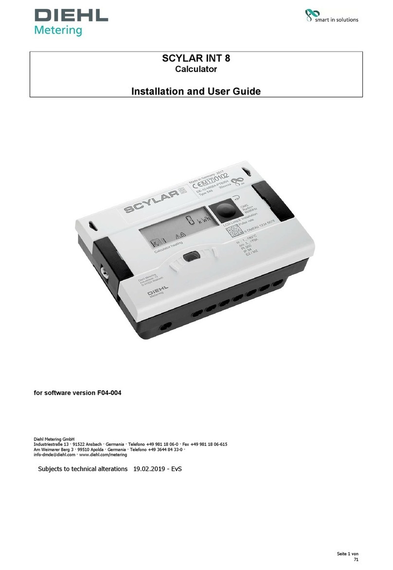 Diehl Metering SCYLAR INT 8 Installation and user guide