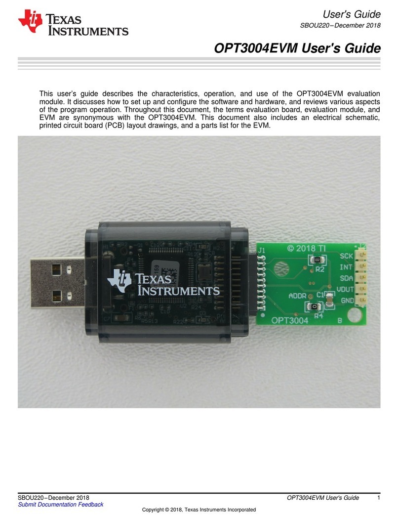 Texas Instruments OPT3004EVM user guide