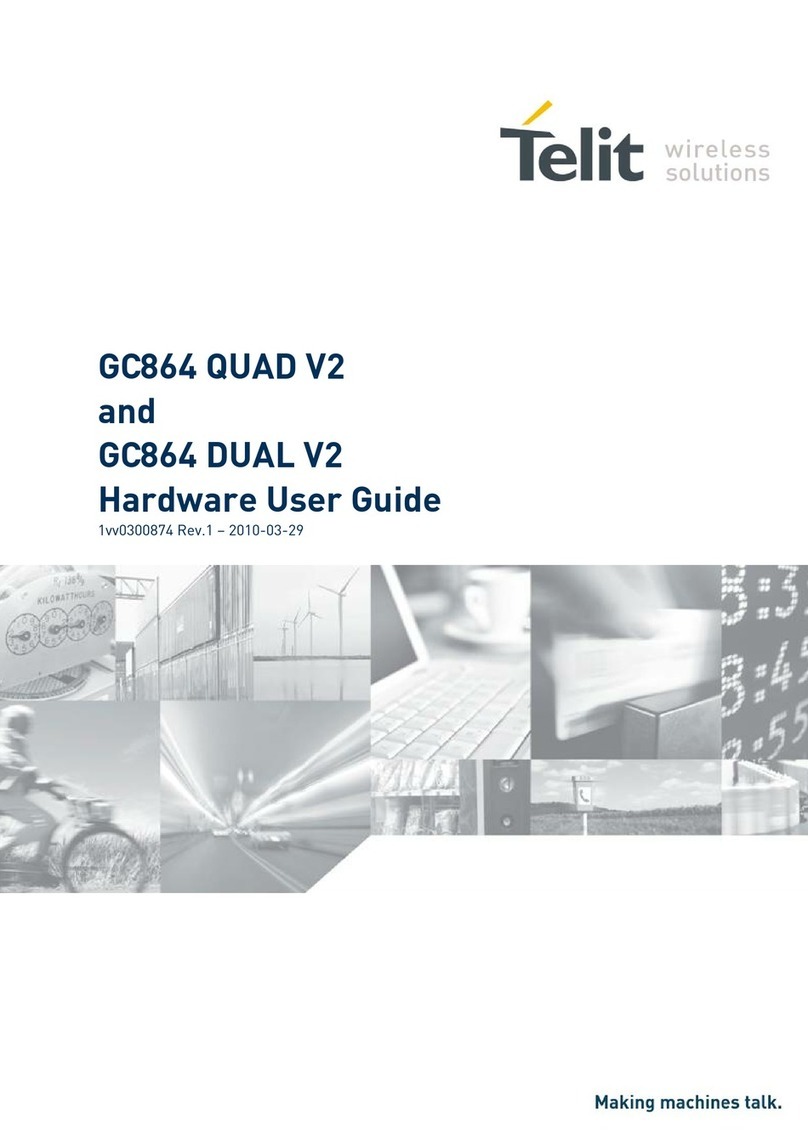 Telit Wireless Solutions GC864-QUAD V2 Hardware user's guide Telit Wireless Solutions GC864-QUAD V2 Hardware user's guide