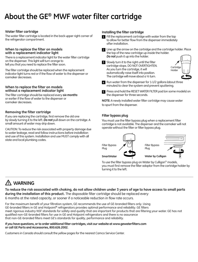 GE MWF Series quick start guide