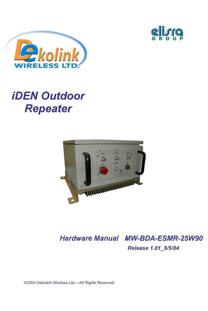 Dekolink MW-BDA-ESMR-25W90 806-15 Hardware manual