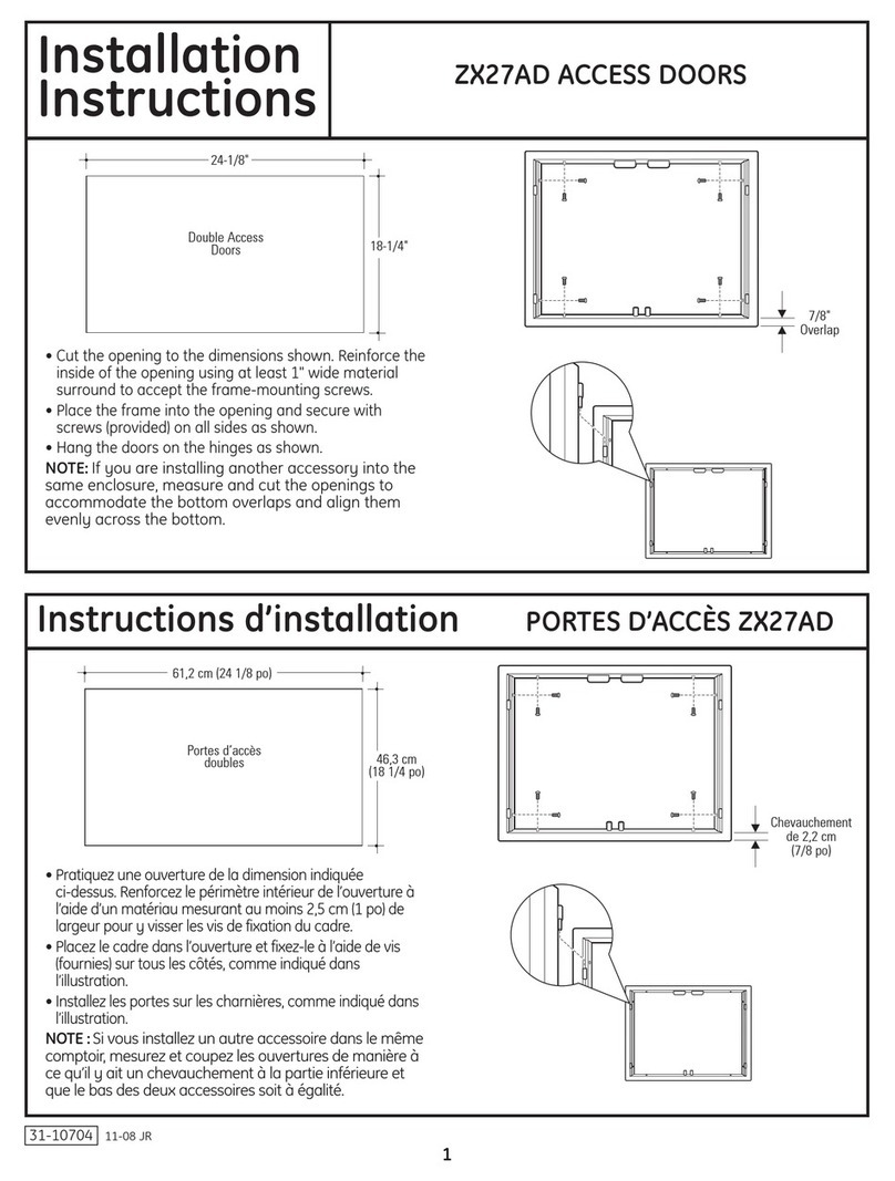 GE ZX27AD installation instructions