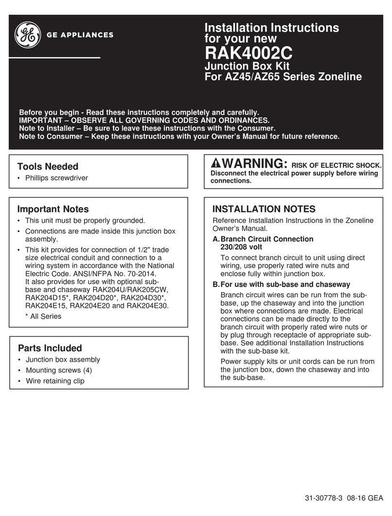 GE RAK4002C installation instructions