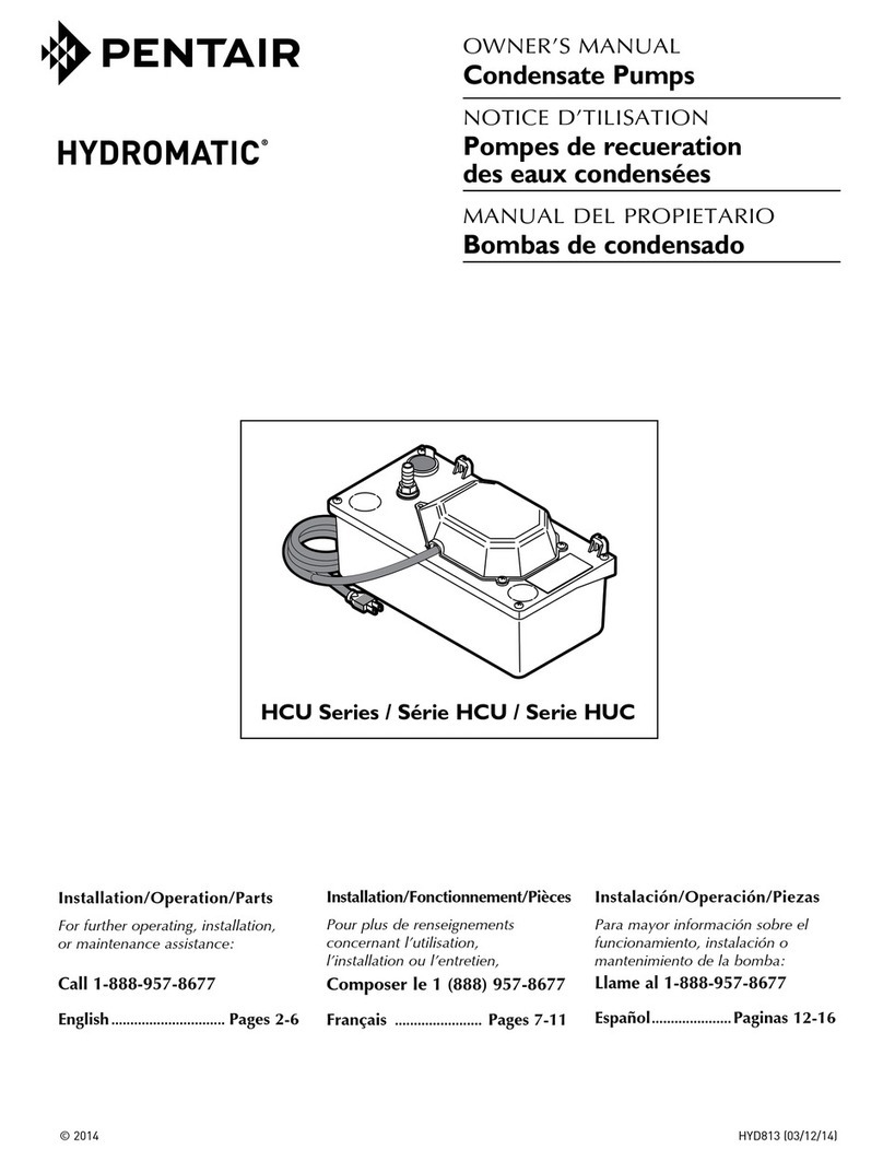 Pentair Hydromatic HCU Series User manual Pentair Hydromatic HCU Series User manual