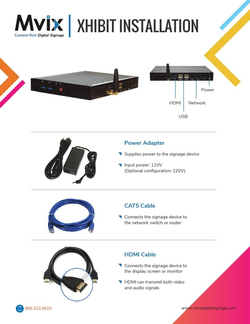 Mvix XHIBIT User manual