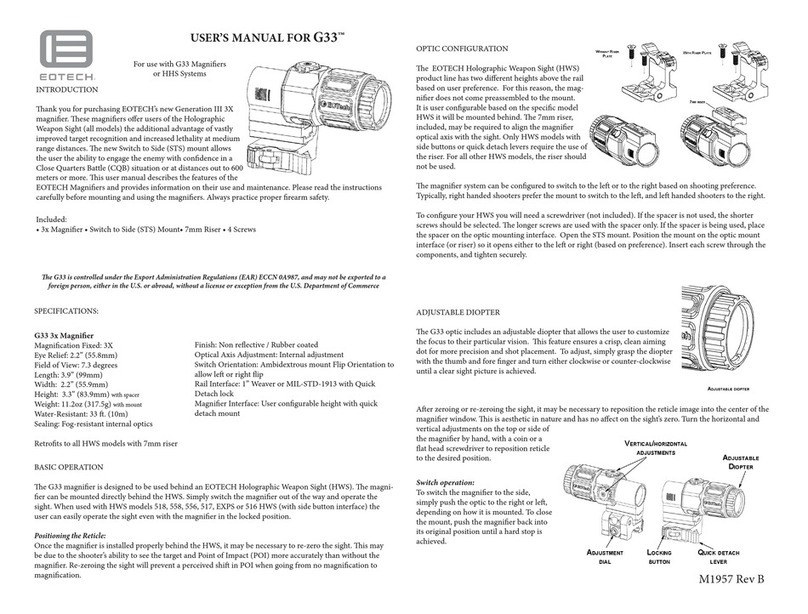 EOTech G33 user manual
