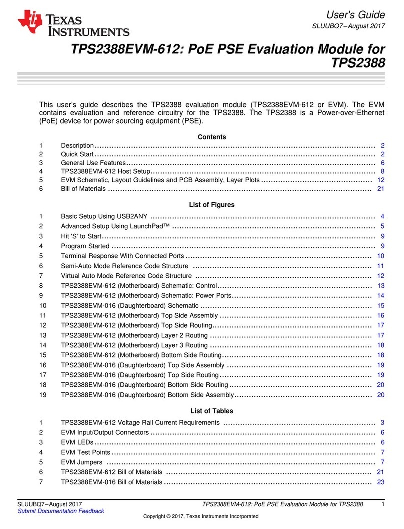 Texas Instruments TPS2388EVM-612 User manual
