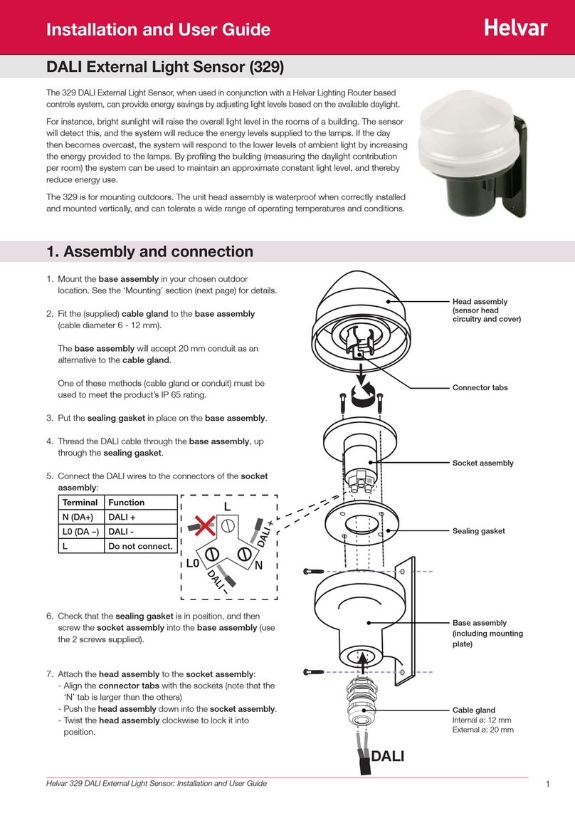 HELVAR 329 Installation and user guide