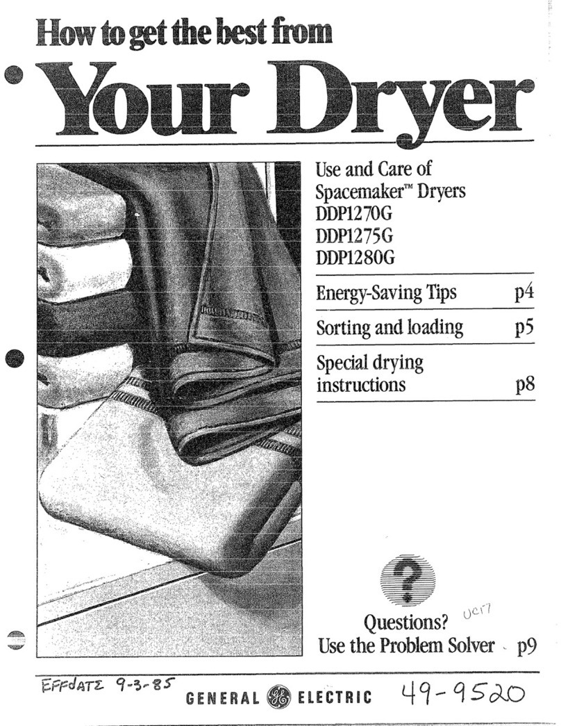 GE Spacemaker DDP1275G Installation instructions