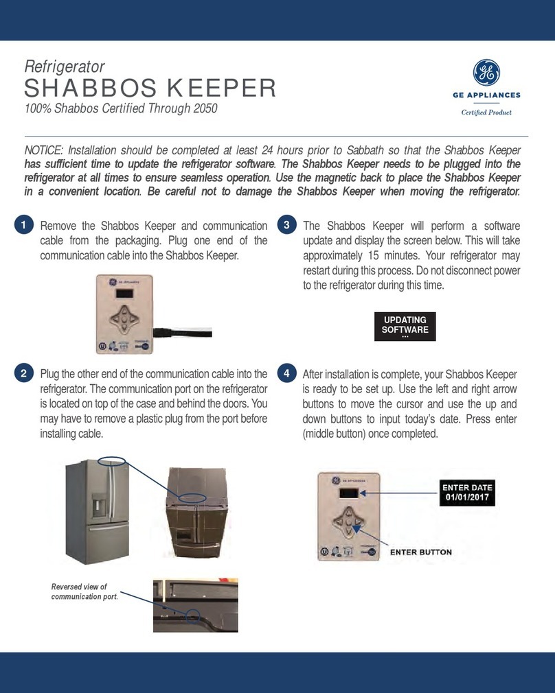 GE SHABBOS KEEPER quick start guide