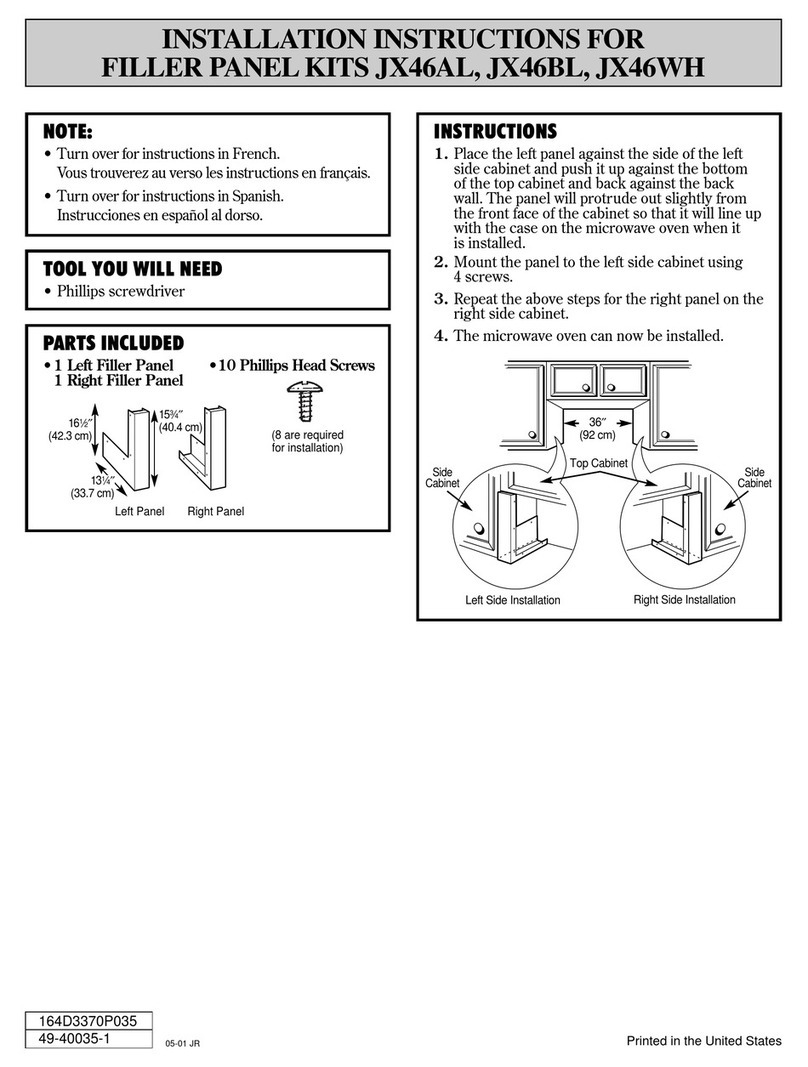 GE JX46AL User manual