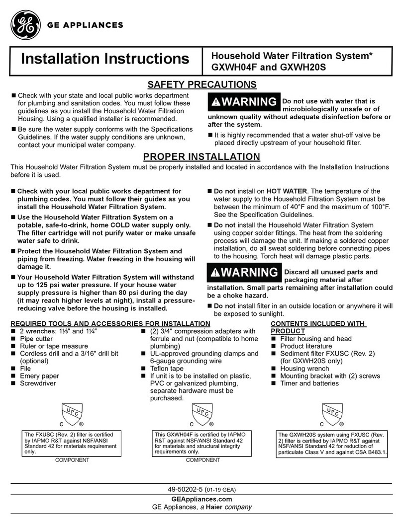 GE SmartWater GXWH04F User manual