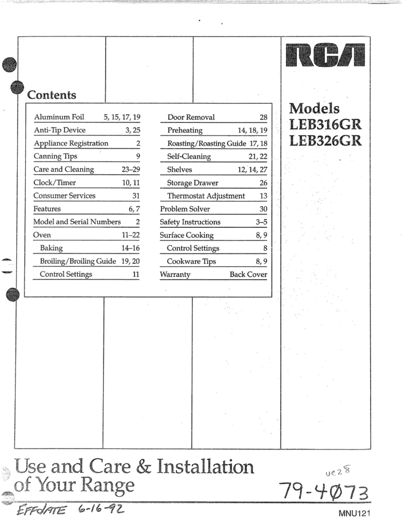 RCA LEB316GR Installation guide