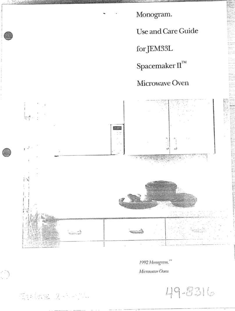 GE Monogram Spacemaker II JEM33L User manual