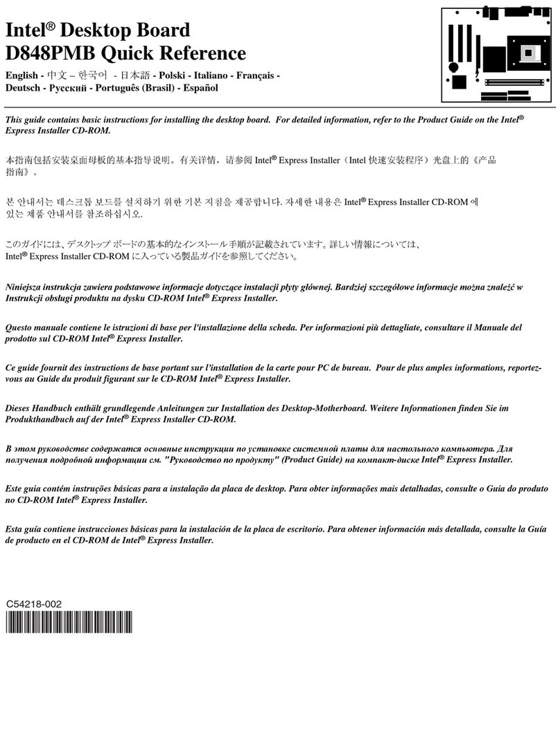 Intel D848PMB User manual