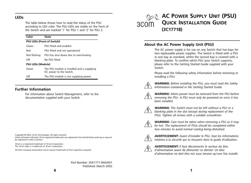 3Com 3C17718 Quick installation guide