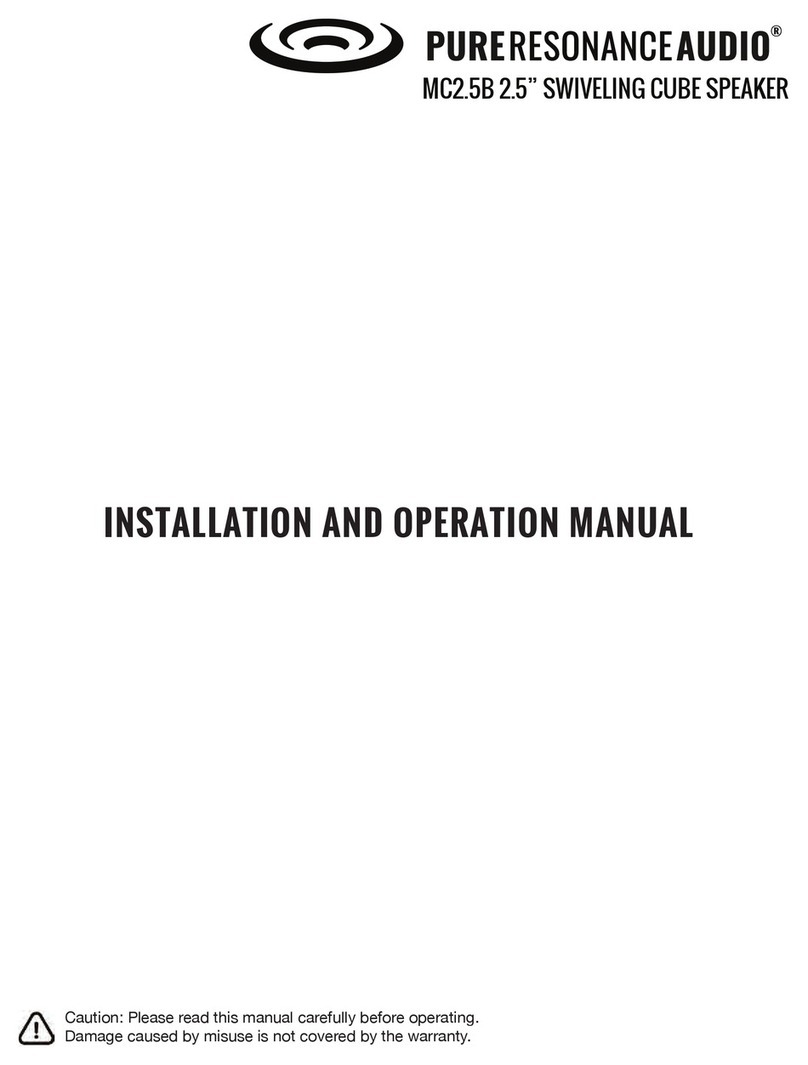 Pure Resonance Audio MC2.5B Installation and operation manual