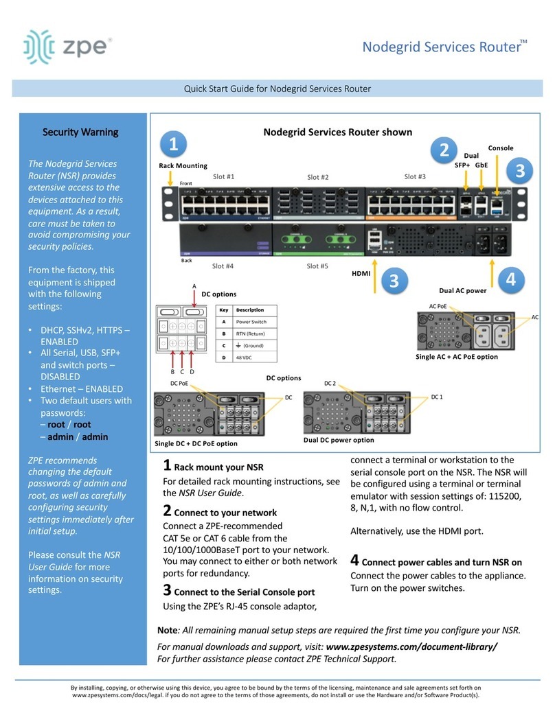 ZPE Nodegrid Services Router quick start guide