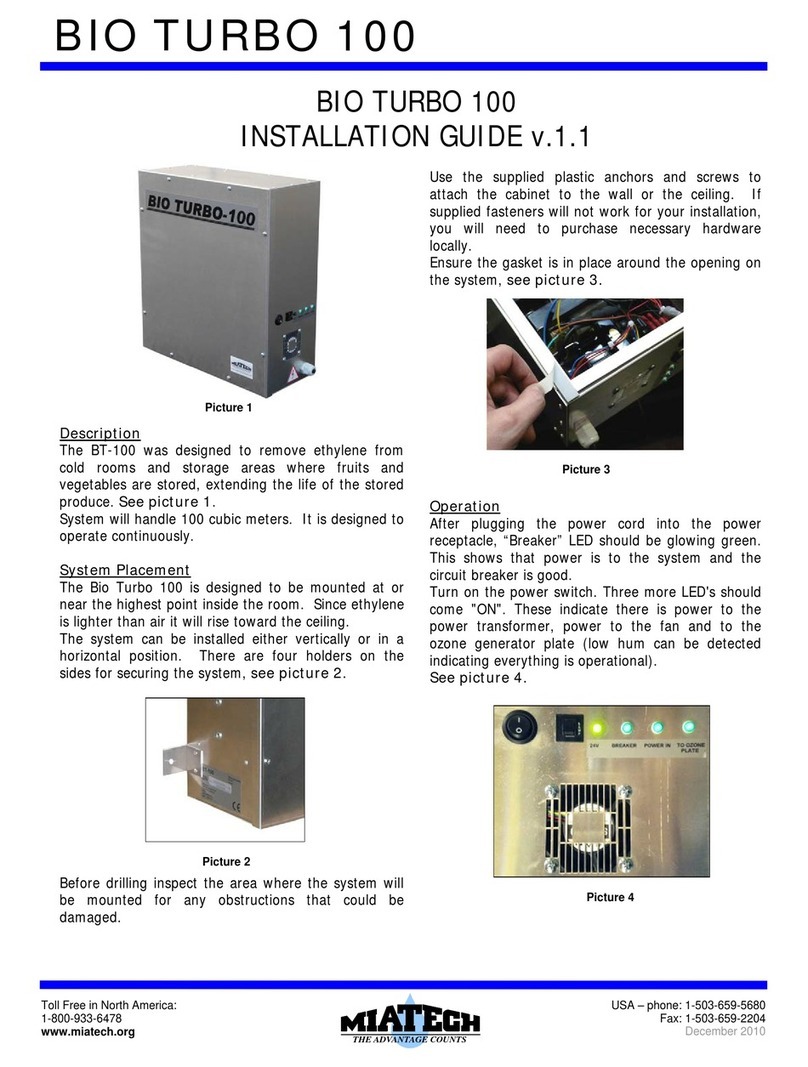 Miatech BIO TURBO 100 installation guide