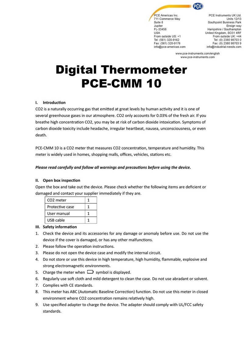 PCE Health and Fitness CMM 10 quick start guide