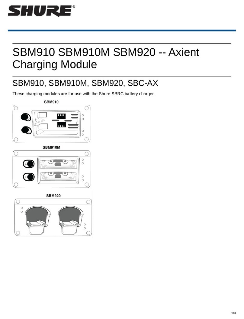 Shure Axient SBM900 Series User manual