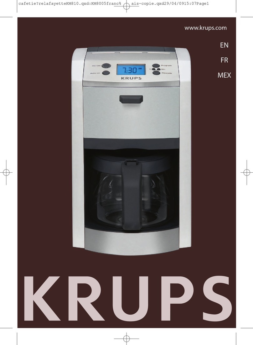 Krups DIE CAST LAFAYETTE KM810555 User manual