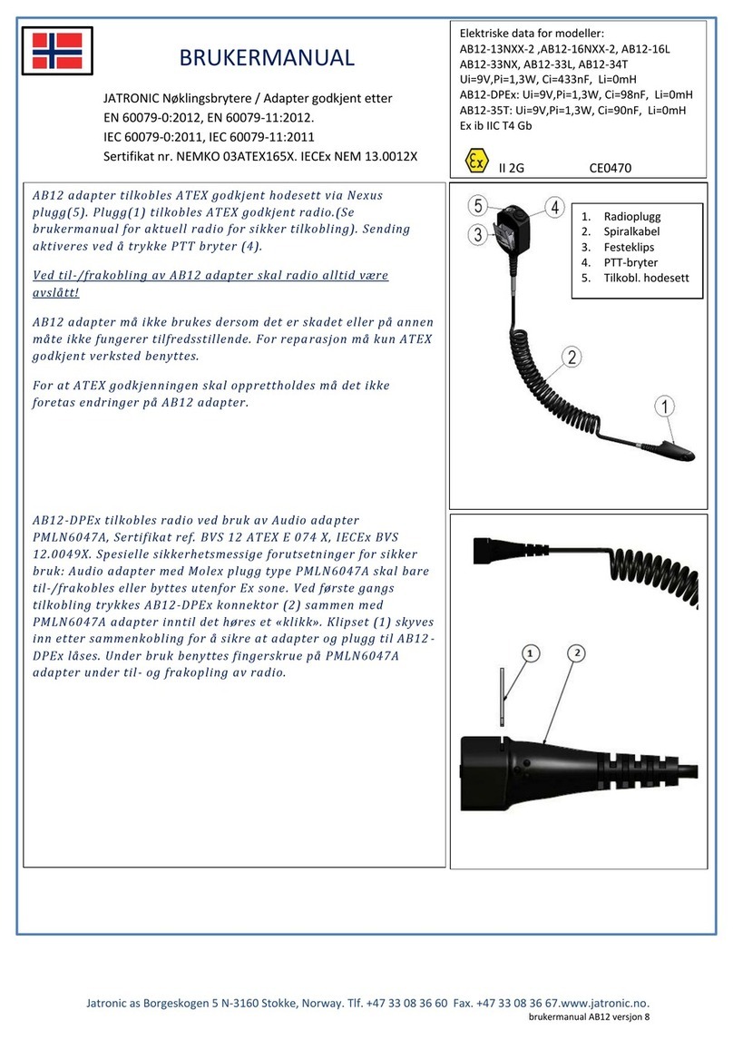 Jatronic B12 Series user manual