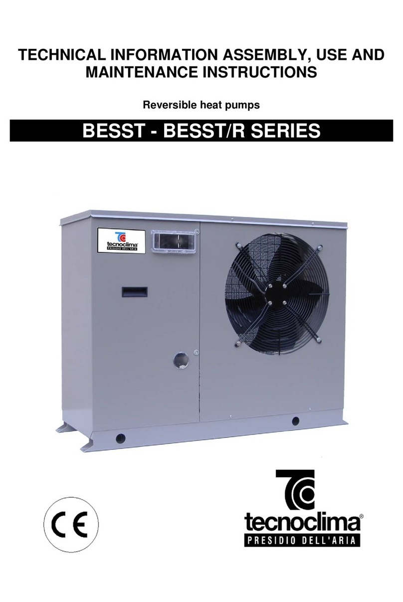 Tecnoclima BESST Series TECHNICAL INFORMATION ASSEMBLY, USE AND MAINTENANCE INSTRUCTIONS
