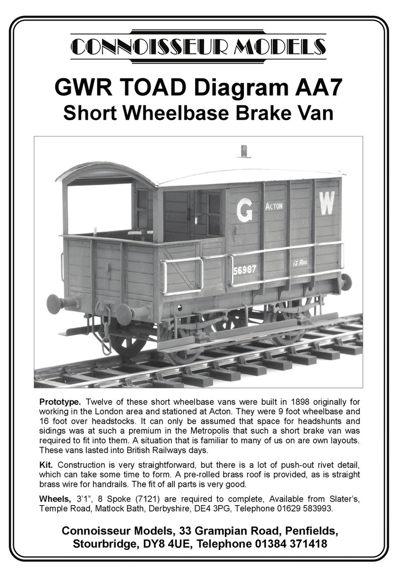 Connoisseur Models GWR TOAD Diagram AA7 Instruction booklet