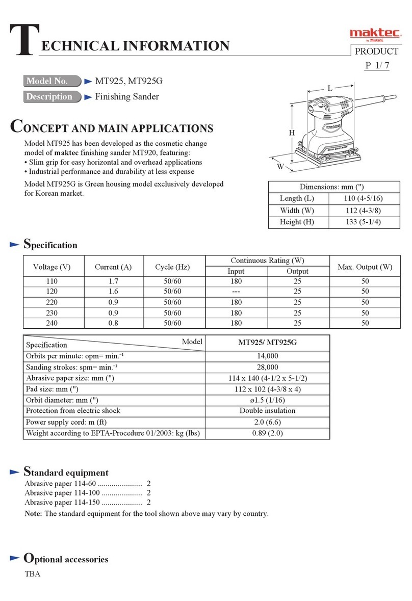 Makita Maktec MT925 Manual