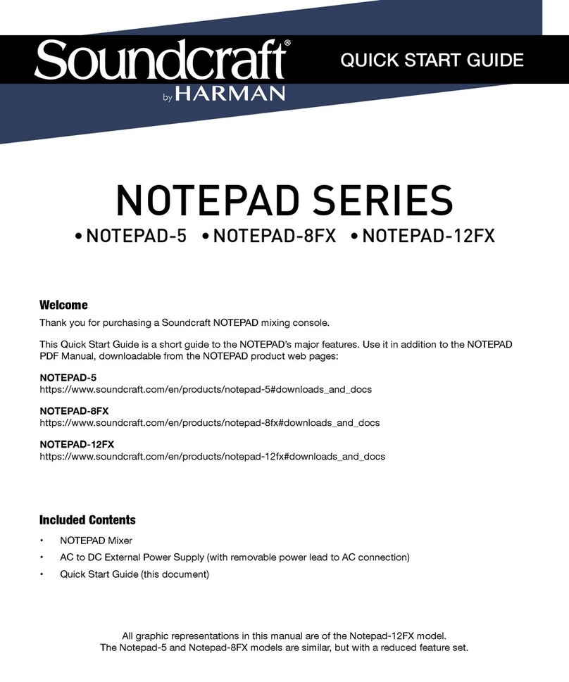 Harman Soundcraft NOTEPAD SERIES User manual