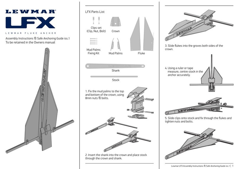 Lewmar LFX Assembly Instructions & Safe Anchoring Guide