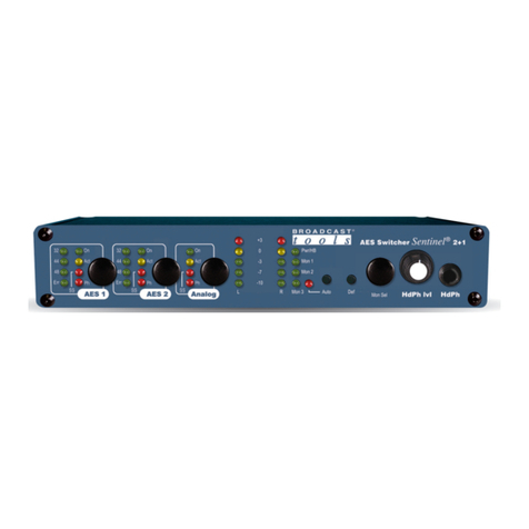 Broadcast Tools AES Switcher Sentinel 2+1 Installation and operation manual
