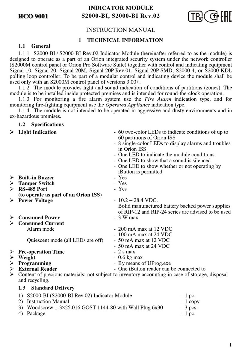 bolid S2000-BI Rev.02 instruction manual