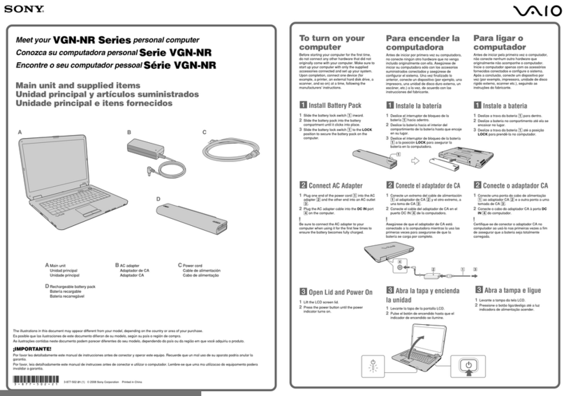 Sony Vaio VGN-NR Series User manual