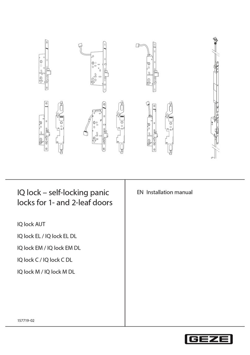 GEZE IQ lock Series installation manual