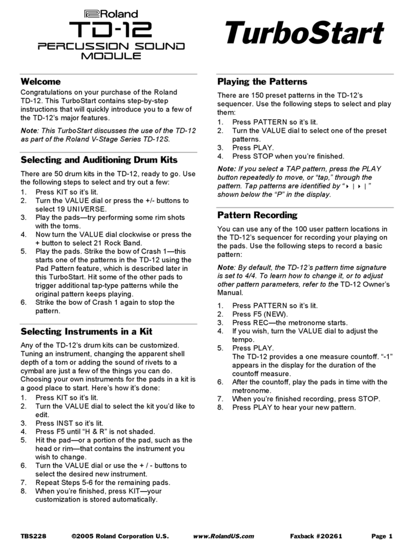 Roland TD-12 User manual