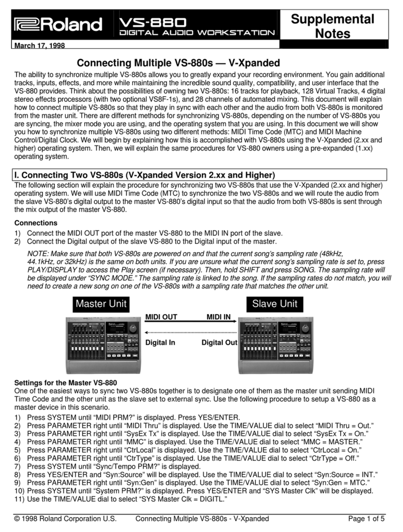 Roland VXpanded VS-880 Owner's manual