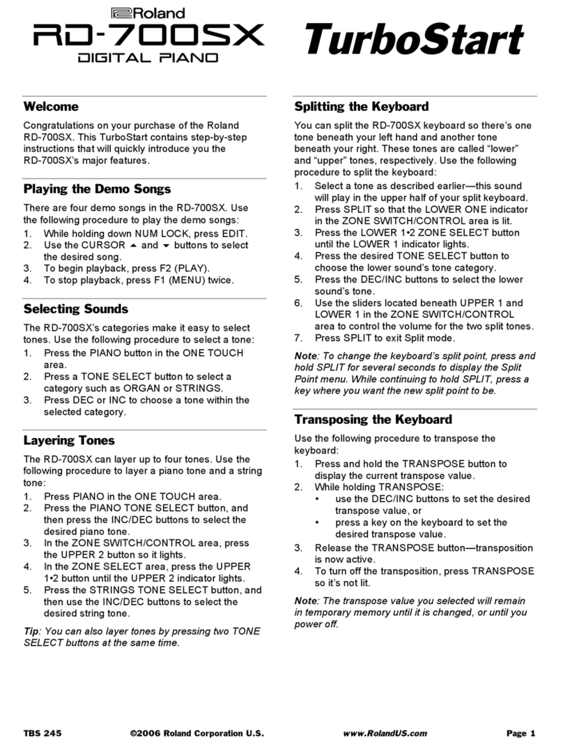 Roland RD-700SX User manual