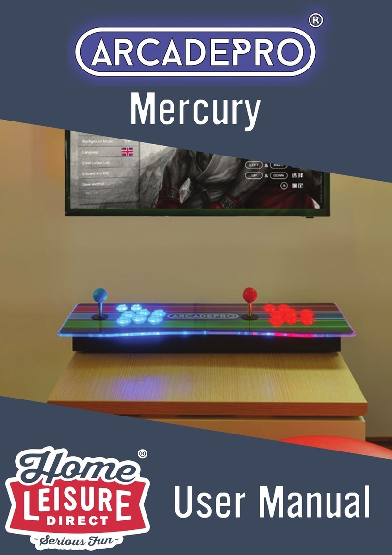Home Leisure Direct Arcadepro Mercury User manual
