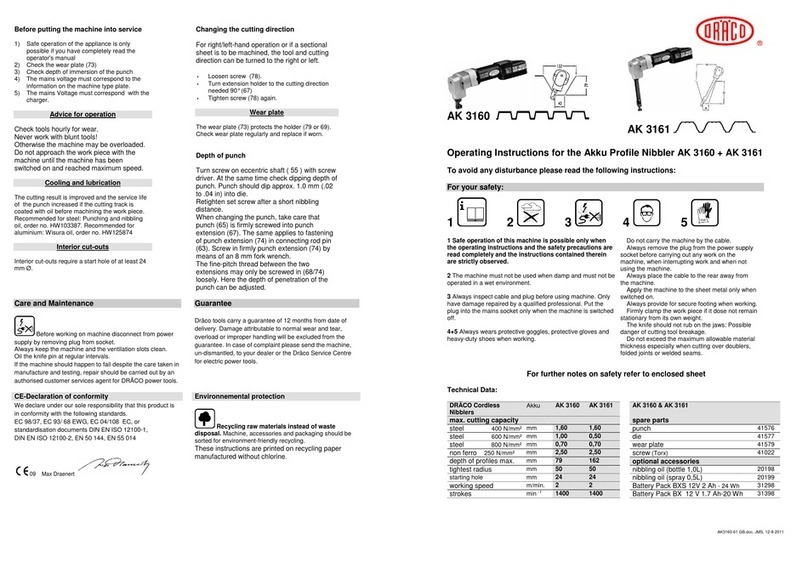 Draco AK 3160 User manual