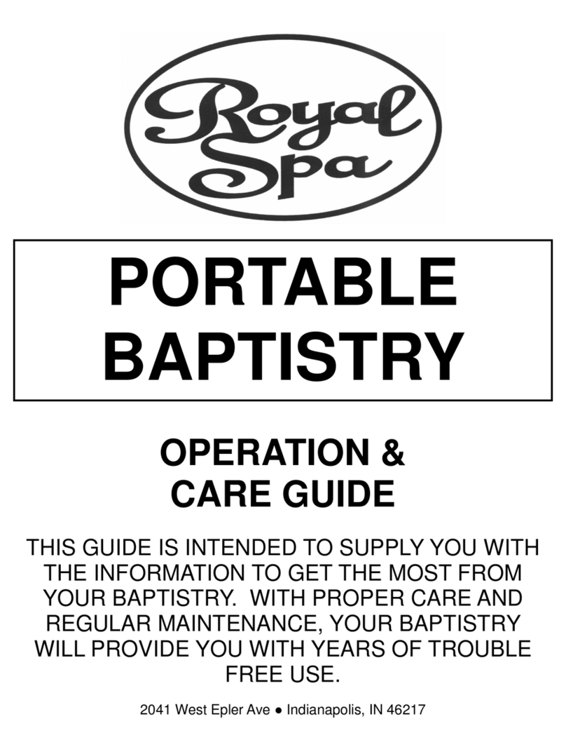 Royal Spa PORTABLE BAPTISTRY OPERATION & CARE GUIDE