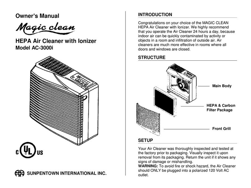 Sunpentown Magic Clean AC-3000i owner's manual