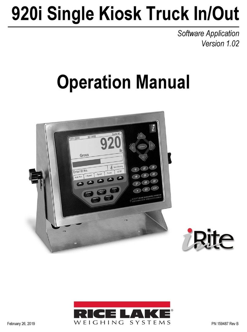 Rice Lake iRite 920i User manual