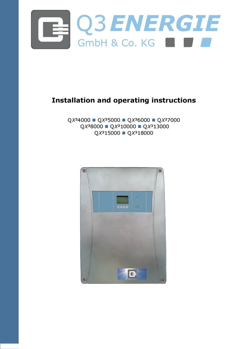 Q3 ENERGIE QX3 Series Installation and operating instructions Q3 ENERGIE QX3 Series Installation and operating instructions