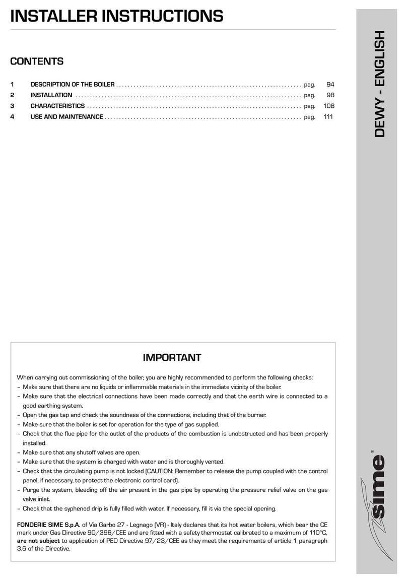 Sime DEWY Series User manual