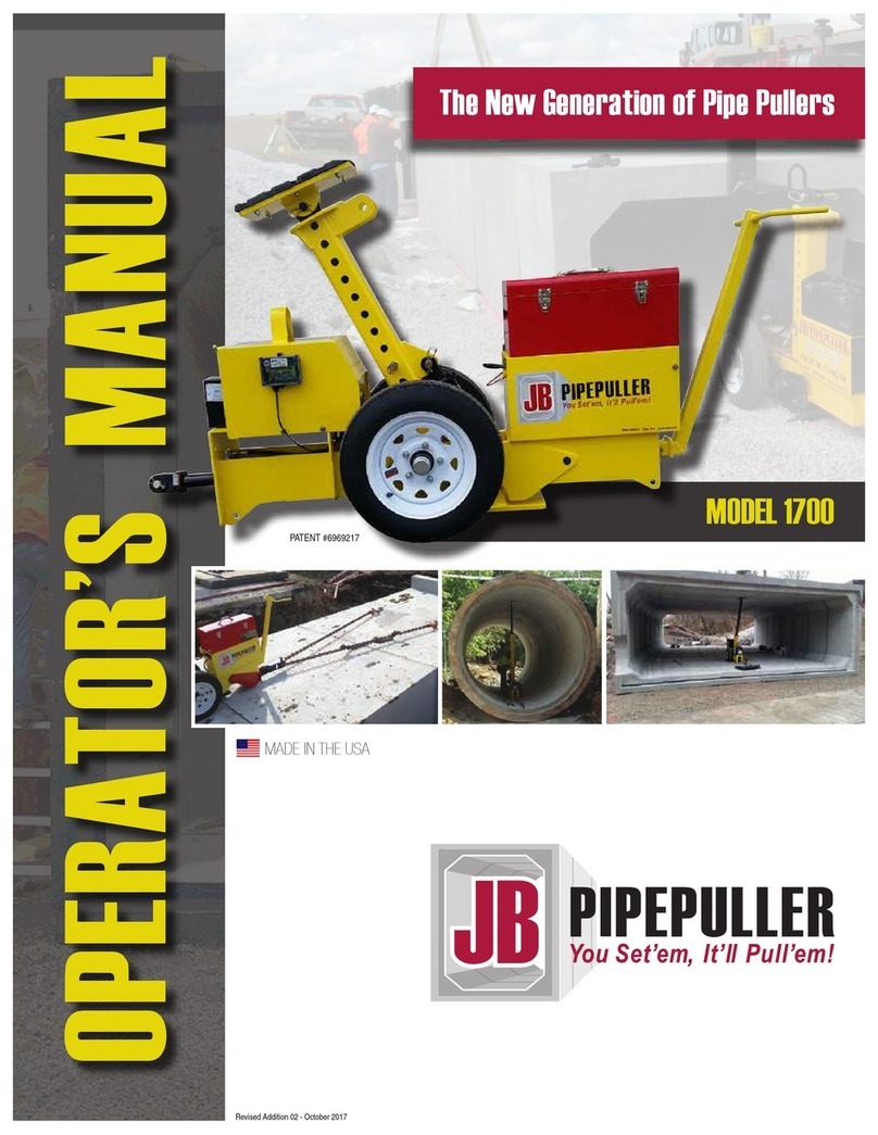 JB Pipepuller 1700 User manual