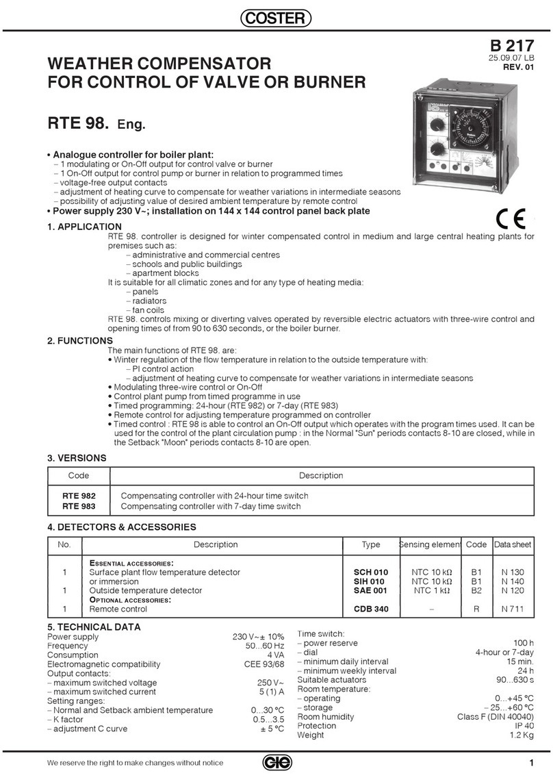 Coster RTE 982 User manual
